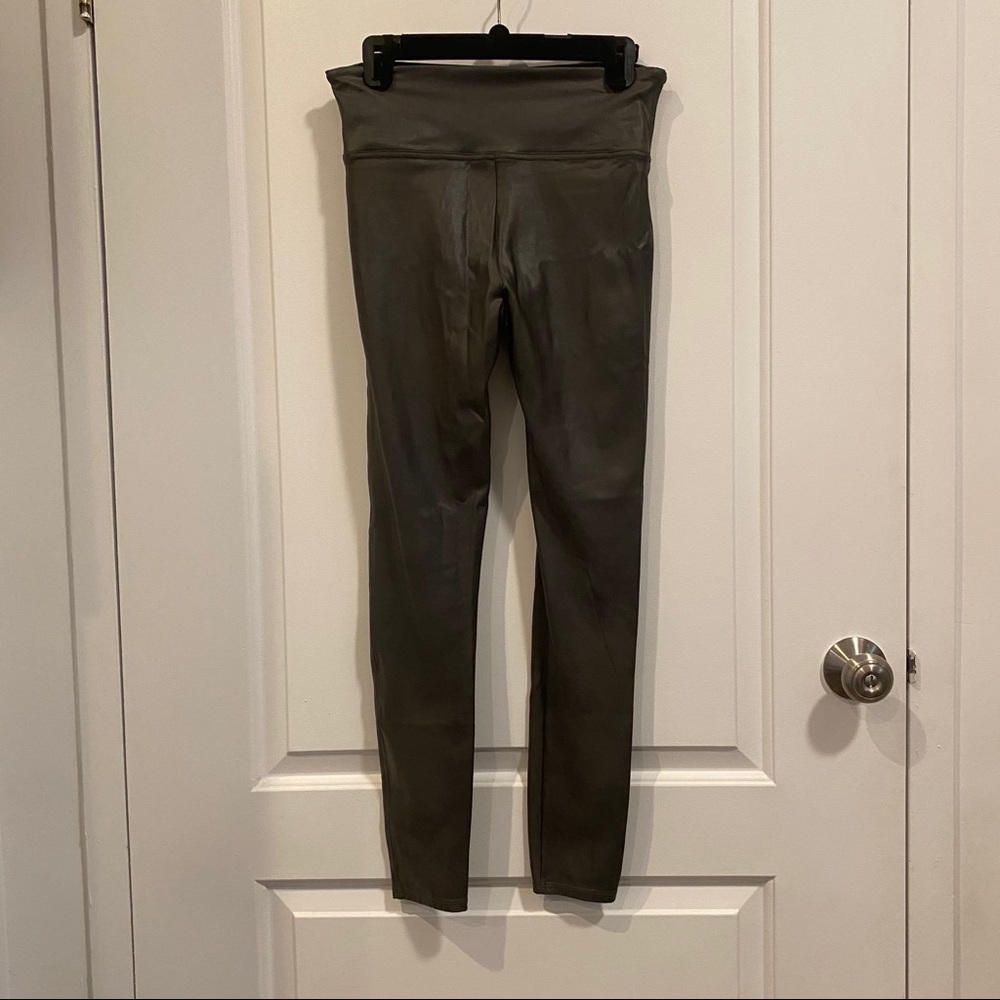 Spanx Faux Leather Leggings in Color Gunmetal - Picture 5 of 5